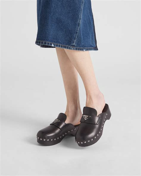 prada black clogs